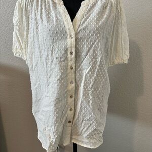 Elegant Ivory Button-Down Shirt for Women